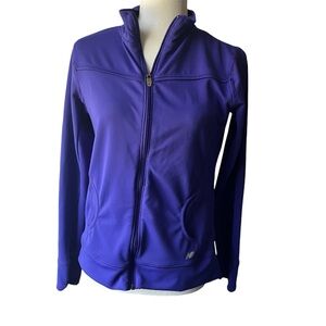 New Balance Sweat Jacket A Revolution in Motion Purple Full Zip Sz M Women’s